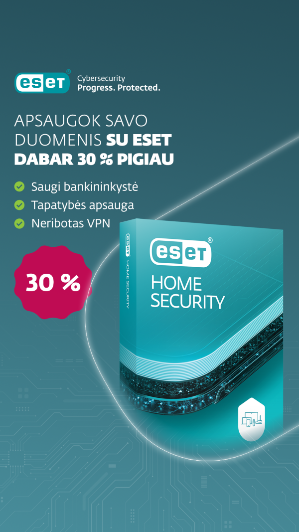 ESET HOME Security ULTIMATE, 5 licencijos/metams